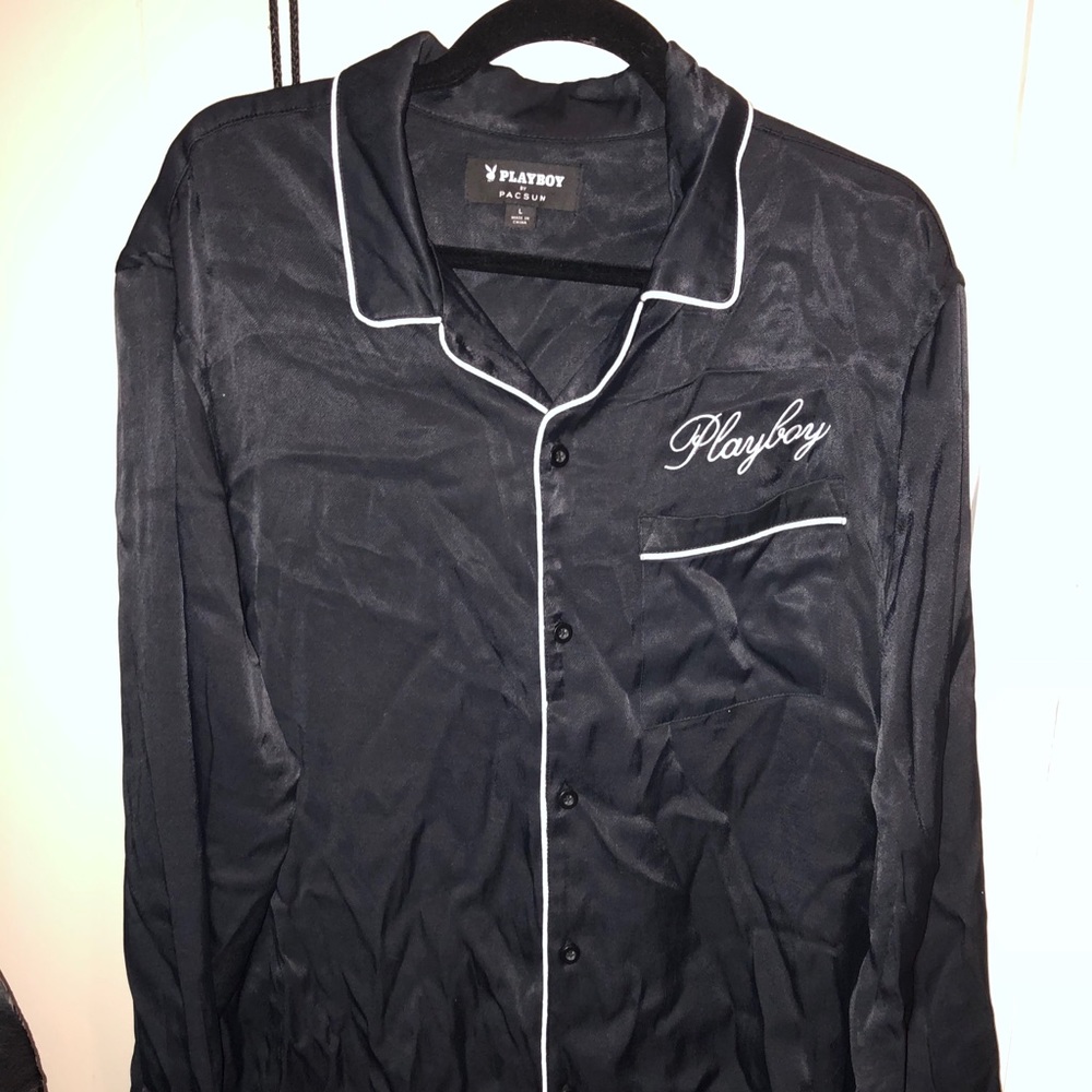 playboy long sleeve button up